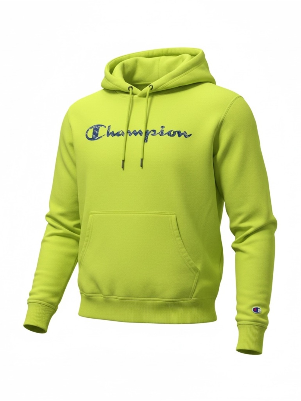 Champion Men's Neon Green Powerblend Middleweight Hoodie Sweatshirt sz S NWT